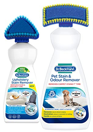 Dr. Beckmann Odour & Upholstery Solution | Upholstery Stain Remover 1 x 400ml | Pet Stain & Odour Remover 1x650 ml