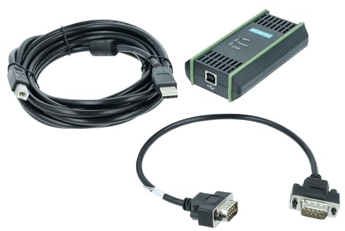 vhbw Câble de programmation USB remplacement pour Siemens 6GK1571-0BA00-0AA0, 6ES7972-0CB20-0XA0 pour système de contrôle - Câble de connexion, 5 m