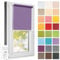 Estika Rollo für Fenster ohne Bohren - 75cm x 220cm - Pastell Amethyst - 25 Stofffarben, Klemmfix Montage, Fensterrollos für innen, Sichtschutz für Fenster und Balkontür (75 cm Stoffbreite)