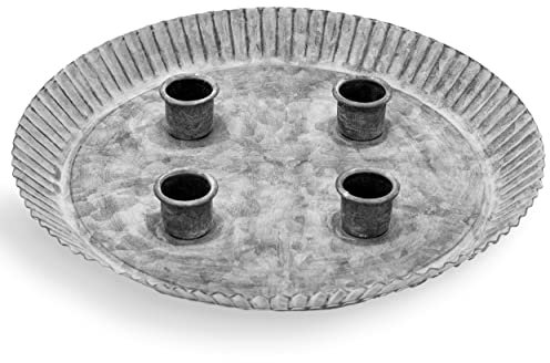 Blümelhuber Kerzenständer Stabkerzen Deko Silber Tischdeko Hochzeit Tischdeko Wohnzimmer Deko Modern Adventskranz Metall