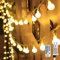 WOWDSGN Kugel Lichterkette, 100 LEDs 10m Dimmbar, Partylichterkette mit Stecker für Innen und Außen, 8 Leuchtmode, Enegiesparend, ideal für Weihnachten, Hochzeit, Party, Garten, Warmweiß