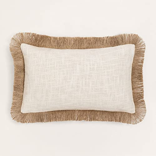 SKLUM Rechteckiges Baumwollkissen (30x50 cm) Paraiba Gardenia Weiß