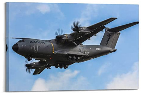 JUNNA Kampfflugzeug-Poster Airbus A400M Dekoratives Gemälde Leinwand Wand und Kunstbild Familie Schlafzimmer Dekor 20 x 30 cm