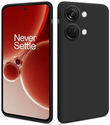 HSP Coque pour OnePlus Nord 3 5G [Anti-poussière] étui de protection en silicone TPU premium case | Résistant aux chocs | Protecteur d'écran et de caméra | Housse Ajustement parfait Mat | Noir