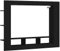 vidaXL TV Schrank, Wohnwand mit Stauraum, Schrankwand Anbauwand für Wohnzimmer, Lowboard Fernsehtisch Wandmontage, Schwarz Holzwerkstoff