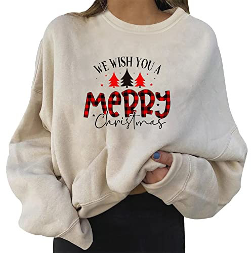 usa Pullover Damen Crop Sweatshirt Damen ohne Kapuze Baumwolle Hoodie Set Damen Lange Weste Jacke Damen Weste Damen lang only weisses Langarmshirt Damen gerippt Weihnachtspullover Oberteile