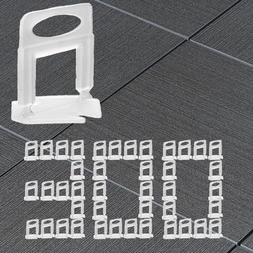 Aisamco 300 clip di livellamento per piastrelle, distanziatori per piastrelle 1 mm, clip per sistema di livellamento di piastrelle