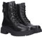 shoes&blues.es 76651-Botin de Tacon Ancho para Mujer, Comodo, con Estampado Liso, Correa con Hebilla, y Cierre de Cremallera.. Talla 36 Negro