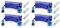 Lot de 4 porte-bouteilles de gaz propane - Support mural pour bouteille de gaz - En ABS - Avec vis - Bleu