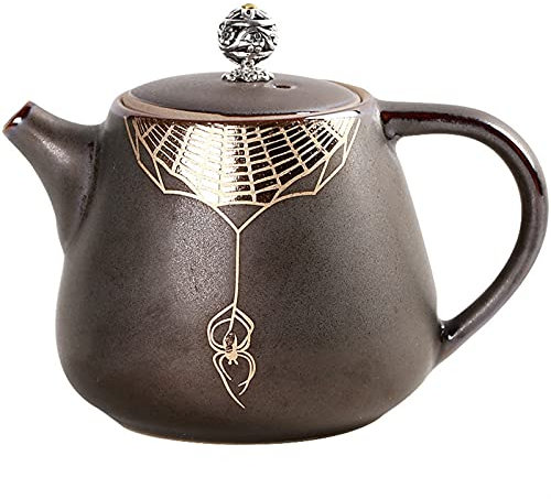 Bollitore for fornello, Teiera, Teiera Smalto Teiera Teiera in ceramica Dispositivo for la preparazione del tè Bollitore for tè retrò Flambe manuale Teiera singola di fascia alta (B) (Colore : A) ( Co