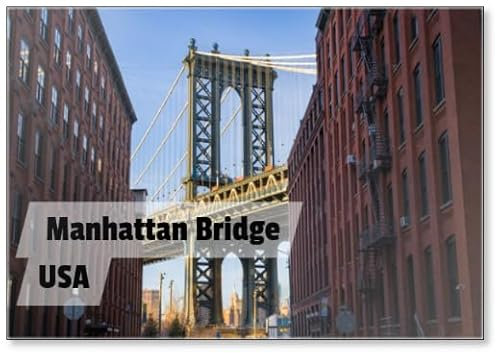 Kühlschrankmagnet mit Blick auf die Manhattan-Brücke von Dumbo in New York (USA), Design 2