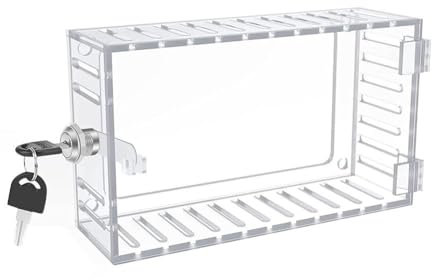 Universal Thermostat Lock Box with Key Large Clear Thermostat Guard For Wall Tamper Thermostats Thermostat Cover Fits Proof