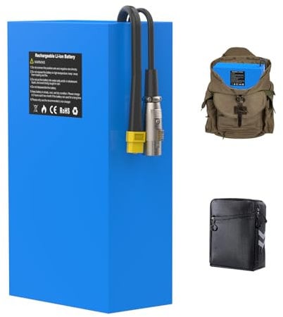 【UK Warehouse 2-3 days 】52V 20AH Li-Ion E-Bike Battery Pack for 0-1500W Motors with Charger and Adapter BMS:40A