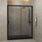 1200mm Matt Black Sliding Shower Door 6mm Safety Tempered Glass Reversible Shower Enclosure Cubicle Screen
