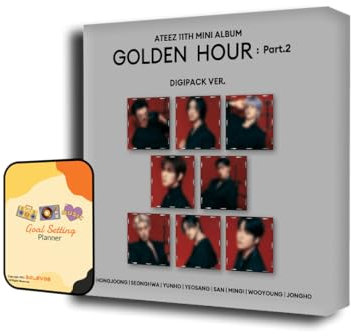 ATEEZ Album - GOLDEN HOUR : PART 2 Random ver. (Digipack ver.) +Pre Order Benefits+BolsVos Exclusive K-POP Giveaways Package