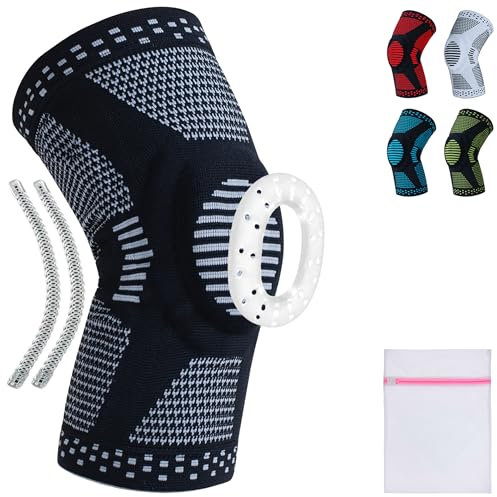 360 RELIEF Ginocchiera per Uomo E Donna - Imbottitura in Gel a Compressione - Ginocchiera Con Borsa Lavanderia