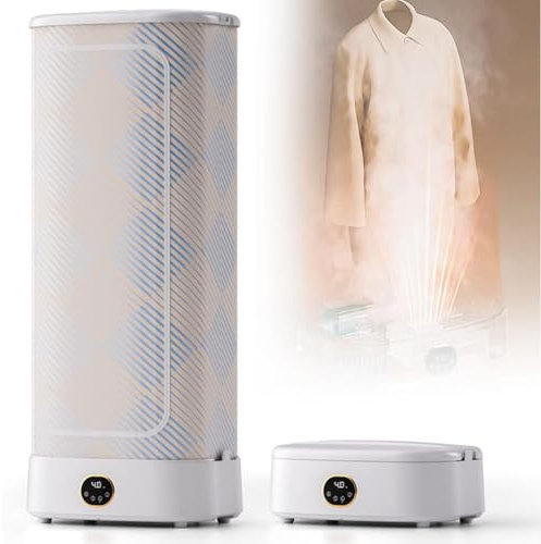 guoyjmm Secadora Portátil, Planchadora Eléctrica con Temporizador de 240 Minutos y Temperatura Constante de 360°, Armario de Secado Plegable para Eliminación de Arrugas Secado