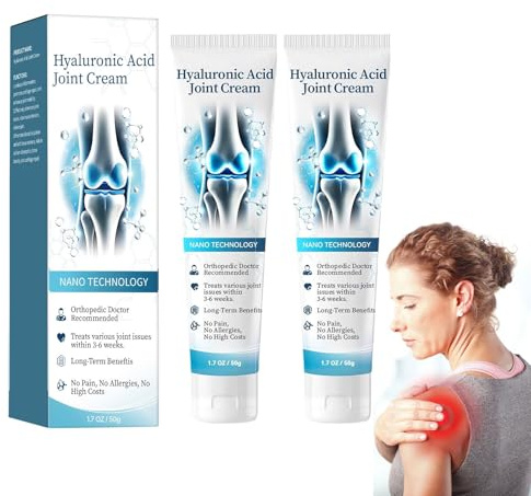 Crema di Riparazione Articolare all'Acido Ialuronico, Crema per il Dolore Artroheal, Crema Avanzata per la Cura delle Articolazioni e delle Ossa, Crema per Articolazioni e Ossa per Schiena, Collo