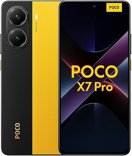 xiaomi POCO X7 Pro smartphone, 8+256GB, Yellow - UK Version 2 year Warranty (No Charger Included)