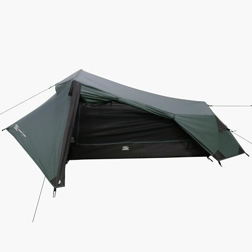 Highlander Blackthorn 1 Person Tent – Lightweight & Waterproof. 4 Season Tent for 1 Person. Quick And Easy Pitch Ultra Low-Profile for Hiking, Fishing, Cyclists & Backpacking