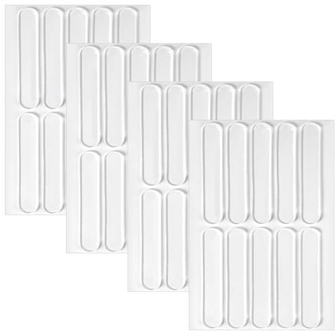 40 Pcs Furniture Bumpers Strips 63mm Door Silencer Pads Silicone Clear Cabinet Door Bumpers Adhesive Cabinet Bumpers PadsTransparent Door Pads Stop Slamming for Doors, Windows, Furniture Protectors