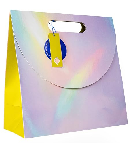 Hallmark Large Gift Bag, Hall & Co Vivid Aura, Birthday, Christmas, Anniversary, Pink, Chartreuse
