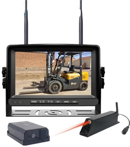 Digital Wireless 7 Monitor Standby Mode 1080P Forklift Front View Camera Positioning Magnetic Base Battery