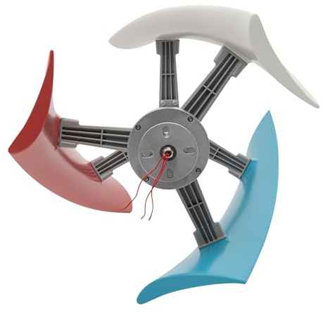 Windkraftanlage 400W 12V, Vertikale Windturbine mit 3 Glasfaser-Rotorblättern und IP67 Generator für Boot, Gartenhaus und Eigenheim, Windgenerator Komplettset