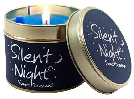 Lily-Flame Silent Night Tin, Blue, 7.7cm l x 7.7cm w x 6.6cm h