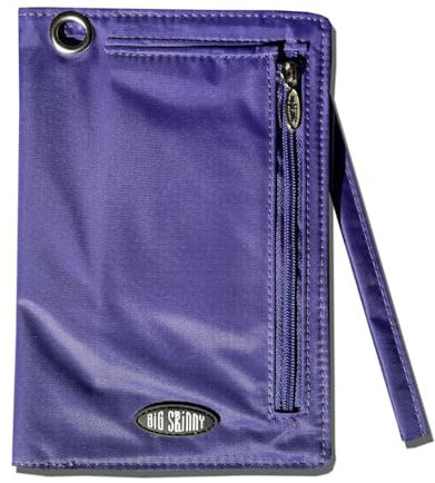 Big Skinny Women's Plus Size myPhone Bi-Fold Slim Wallet, Holds Up to 20 Cards, Purple