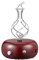 Organic Aromas Diffuseur d'huiles essentielles nébulisant – Radiance Dark I – Diffuseur d'aromathérapie en Verre Fait à la Main avec Base en Bois, diffuseur de lumière LED pour la Maison, Cadeau de