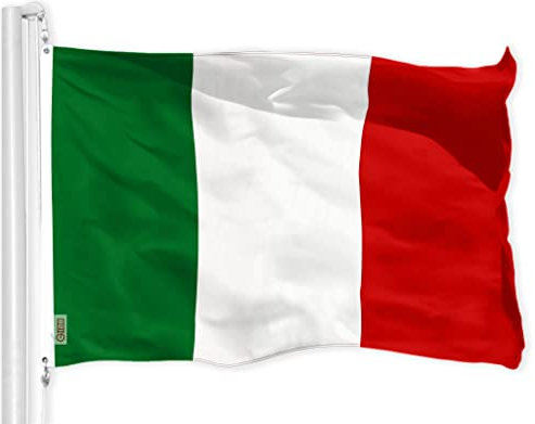 G128 Italien (italienisch) Flagge | 3x5 füße | Printed 150d - Indoor/Outdoor, leuchtende Farbe, Messing tüllen, qualität Polyester, viel Dicker haltbarer als 100d 75d Polyester