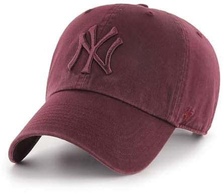 '47 New York Yankees Adjustable Cap Clean Up Tonal Mlb Dark Maroon - One-Size