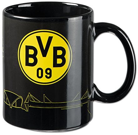 Borussia Dortmund,Tasse magique avec ligne d'horizon, noir-jaune