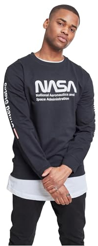 Mister Tee Herren NASA US Crewneck, Männer Pullover, erhältlich in vielen verschiedenen Farben, Größen XS bis 5XL