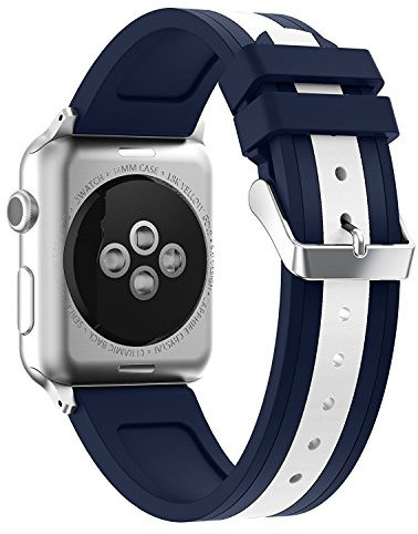 AISPORTS Compatible for Apple Watch Strap 49mm 46mm 45mm 44mm 42mm Silicone, Soft Sport Wristband Metal Buckle Bracelet Replacement Strap for Apple Watch Ultra 2/Ultra/Series 10/9/8/7/6/5/4/3/2/1/SE