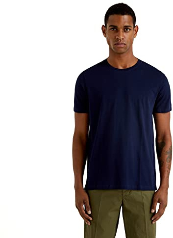 United Colors of Benetton Herren T-Shirt Pullunder, Blau (Blu Scuro 016), One Size (Herstellergröße: Large)