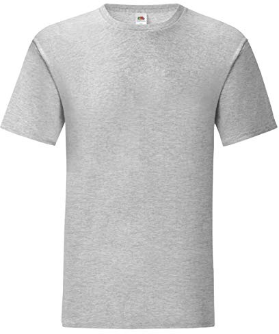 Fruit of the Loom Iconic T-Shirt Größe S - 5XL, Größe:3XL, Farbe:Graumeliert