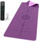 ROMIX Pro Yoga Matte Mit Ausrichtungslinien, Yogamatte Rutschfest 6 mm, Umweltfreundlich Yoga Mat Schweißresistent, Mit Tragetasche und Gurt für Damen Herren Kinder, Sport Fitness Pilates Matte