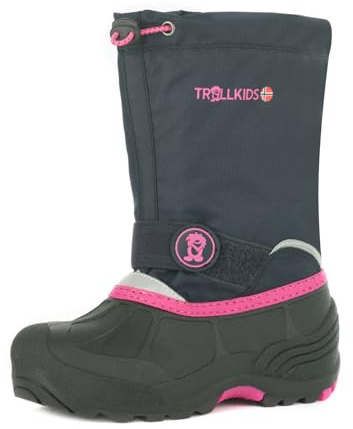 Trollkids Kids Telemark Winter Boot XT | Wasserdichte Gummigalosche, Schaft aus wasserabweisendem Polyamid, Atmungsaktiv, Extrem warm, Herausnehmbarer Filz-Innenschuh