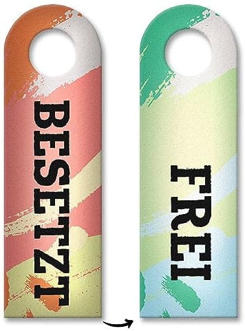 trendaffe - Besetzt oder Frei Türhänger mit Acryl Muster WC Klo Toilette Türe Badezimmer Bad