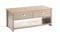 Home Source 2 Drawer Coffee Occasional Table, Oak Effect Top, Grey, 100cm