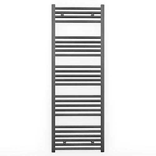 Myhomeware Anthracite Grey Heated Bathroom Towel Rail Radiator For Central Heating Elegant Designer In UK (500mm x 1400mm (h))