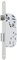 Vachette Serrure à Encastrer à clé, Axe à 40 mm, Coffre 135 mm - D15 - Réversible sans démontage, Têtière bouts ronds - Porte intérieure de communication, chambre, bureau - Blanc, Gâche, 1 Clé inclus
