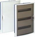 SOLERA - Cuadro eléctrico empotrar pladur 42 Elementos Marco Blanco y Puerta fumé 5260HGW 5260HGW