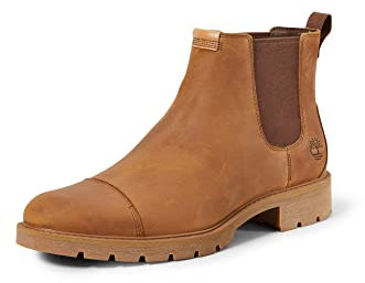 Timberland Elmhurst Chelsea Basic Botas de Moda para Hombre, Marrón (Md Brown Full Grain), 43.5 EU