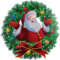 EXQULEG Weihnachten Kranz, 5D DIY Diamond Painting,Türkranz Weihnachten, Diamant Painting Bilder für Haus, Wand Und Eingang Dekorationen (HH005,30X30CM)