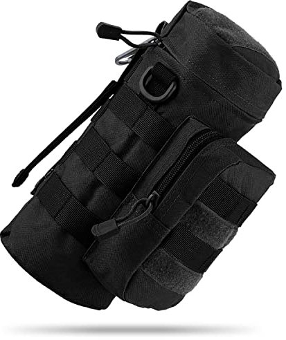 MEQI MOLLE Water Bottle Holder for Backpack, Tactical Bottle Pouch Carrier for Travel Hiking Cycling with Metal Hook