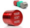 Personalised 50mm 4 Part Red Herb Grinders - Engraved with Your Custom Text