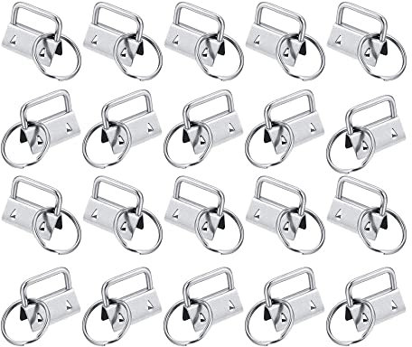 Schlüsselband Rohlinge, Wristlet Hardware, für DIY handgemachte Lanyards, Dekorationen, Silber, 40 Stück